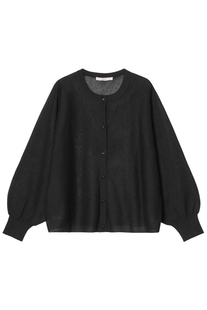 【アナイ/ANAYI】のシアー天竺ドルマン カーディガン インテリア・キッズ・メンズ・レディースファッション・服の通販 founy(ファニー) 　ファッション　Fashion　レディースファッション　Fashion for Women　トップス・カットソー　Cut & Sew Tops　ニット　Knit Tops & Sweaters　カーディガン・羽織り　Layered Style Cardigans　おすすめ　Recommended / Our Picks　アンサンブル　Ensemble Set　イタリア　Italy　カーディガン　Cardigan, Knitwear　ギャザー　Gathered, Ruffled　シアー　Sheer, See-Through　ショート　Short, Short Length　トレンド　Trend, Trending Now　ブラック|ID: prp329100004513463 ipo3291000000032811015