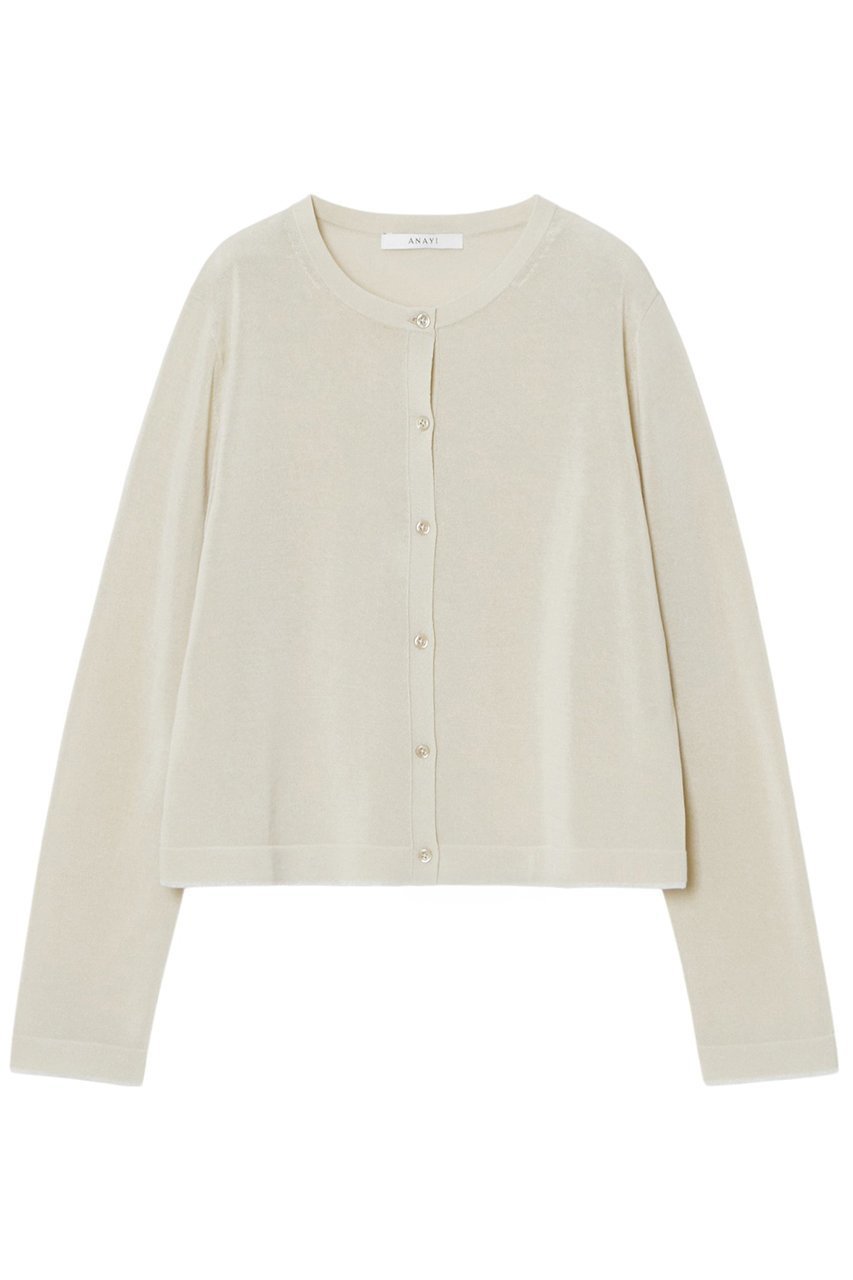 【アナイ/ANAYI】のシアーラインクルーネック カーディガン インテリア・キッズ・メンズ・レディースファッション・服の通販 founy(ファニー) 　ファッション　Fashion　レディースファッション　Fashion for Women　トップス・カットソー　Cut & Sew Tops　ニット　Knit Tops & Sweaters　カーディガン・羽織り　Layered Style Cardigans　カーディガン　Cardigan, Knitwear　シアー　Sheer, See-Through　シンプル　Simple, Minimal　夏　Summer　定番　Standard, Basic Item　春　Spring　S/S・春夏　SS, Spring/Summer, Warm Season　グレージュ|ID: prp329100004513464 ipo3291000000032811026