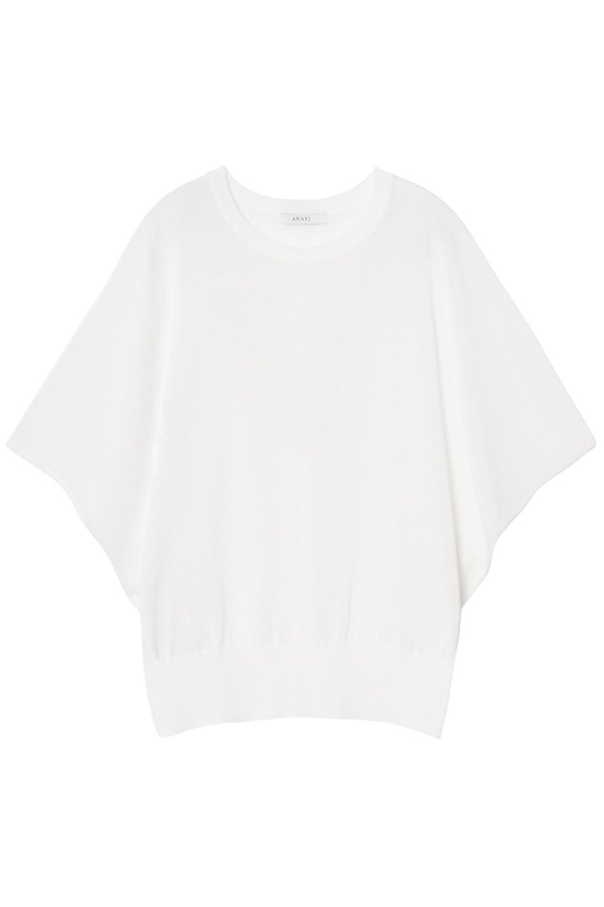 【アナイ/ANAYI】のコットンアセテートドルマン プルオーバー インテリア・キッズ・メンズ・レディースファッション・服の通販 founy(ファニー) 　ファッション　Fashion　レディースファッション　Fashion for Women　トップス・カットソー　Cut & Sew Tops　ニット　Knit Tops & Sweaters　カジュアルプルオーバー・ニットトップス　Pullovers & Knit Tops / Casual Pullovers　なめらか　Smooth, Silky Texture　ホワイト|ID: prp329100004513465 ipo3291000000032811036