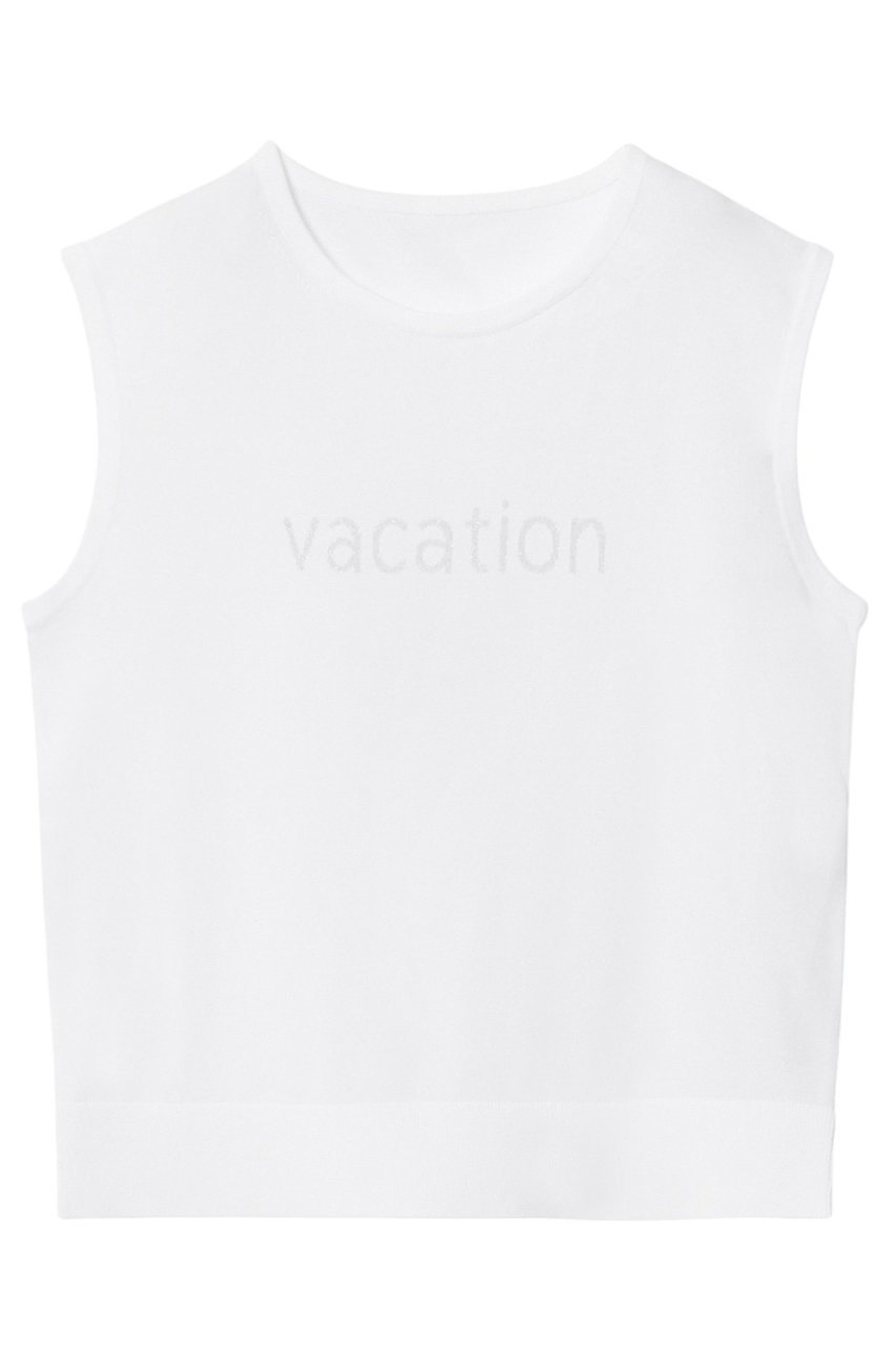【アナイ/ANAYI】のVACATION ロゴ プルオーバー インテリア・キッズ・メンズ・レディースファッション・服の通販 founy(ファニー) 　ファッション　Fashion　レディースファッション　Fashion for Women　トップス・カットソー　Cut & Sew Tops　ニット　Knit Tops & Sweaters　カジュアルプルオーバー・ニットトップス　Pullovers & Knit Tops / Casual Pullovers　インナー　Innerwear　スリーブ　Sleeve, Long Sleeve / Short Sleeve　夏　Summer　オフホワイト|ID: prp329100004513466 ipo3291000000032811045
