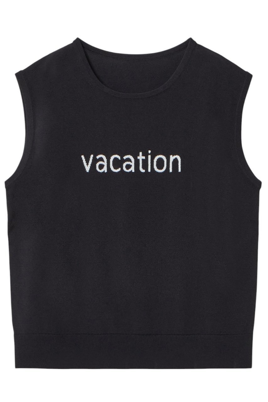 【アナイ/ANAYI】のVACATION ロゴ プルオーバー インテリア・キッズ・メンズ・レディースファッション・服の通販 founy(ファニー) 　ファッション　Fashion　レディースファッション　Fashion for Women　トップス・カットソー　Cut & Sew Tops　ニット　Knit Tops & Sweaters　カジュアルプルオーバー・ニットトップス　Pullovers & Knit Tops / Casual Pullovers　インナー　Innerwear　スリーブ　Sleeve, Long Sleeve / Short Sleeve　夏　Summer　ネイビー|ID: prp329100004513466 ipo3291000000032811047