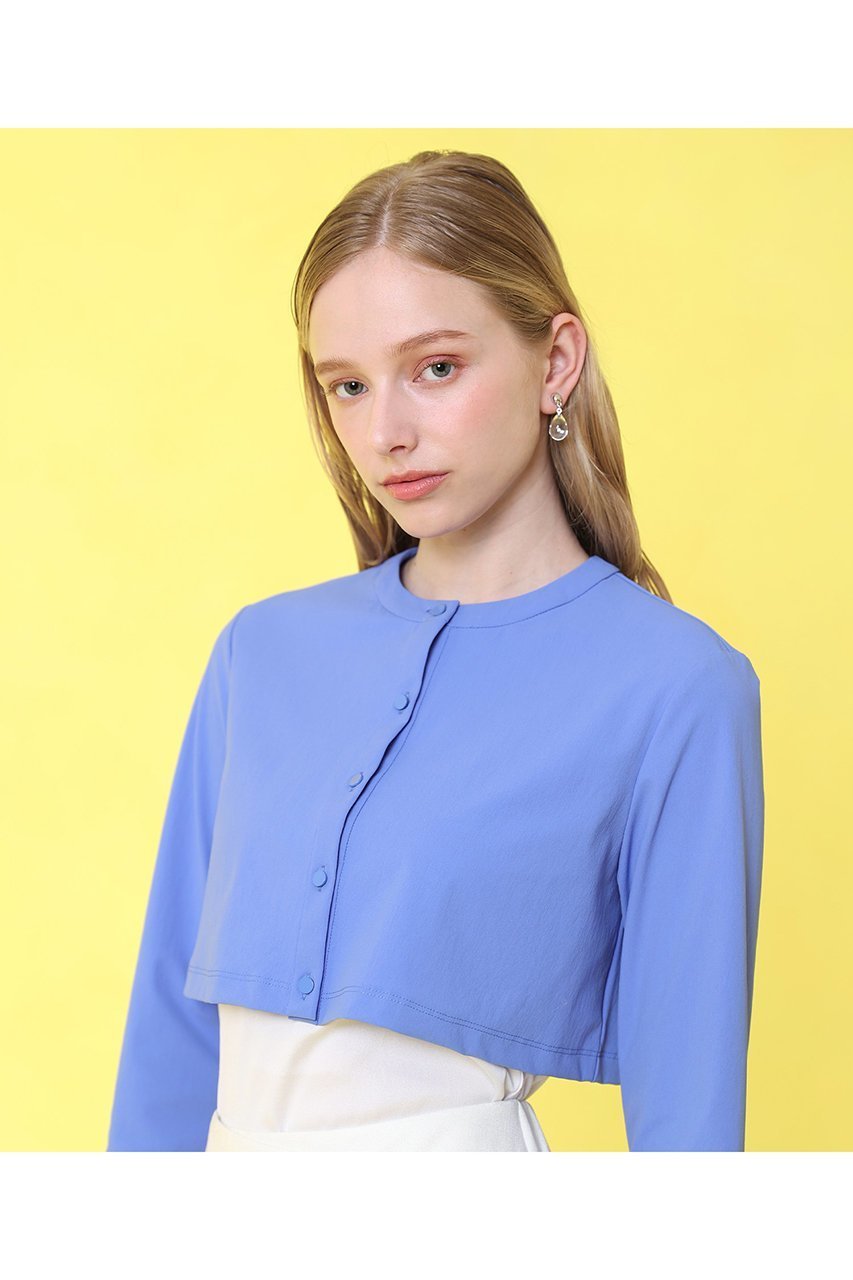 【アナイ/ANAYI】のナイロンジャージークロップド カーディガン 人気、トレンドファッション・服の通販 founy(ファニー) 　ファッション　Fashion　レディースファッション　Fashion for Women　トップス・カットソー　Cut & Sew Tops　カーディガン・羽織り　Layered Style Cardigans　シャツ・ブラウス・オフィスカジュアル　Elegant Blouses & Button-Ups　ロングTシャツ・Tシャツ　Longline T-Shirts & Tees　カットソー・ベーシックTシャツ　Cut-and-Sewn Tops / Stretch Tees & Basics　カーディガン　Cardigan, Knitwear　クロップド　Cropped, Short Length　ストレッチ　Stretch, Stretchy Fabric　リゾート　Resort, Vacation Style　夏　Summer　水着　Swimsuit, Swimwear　other-7|ID: prp329100004513469 ipo3291000000032811073