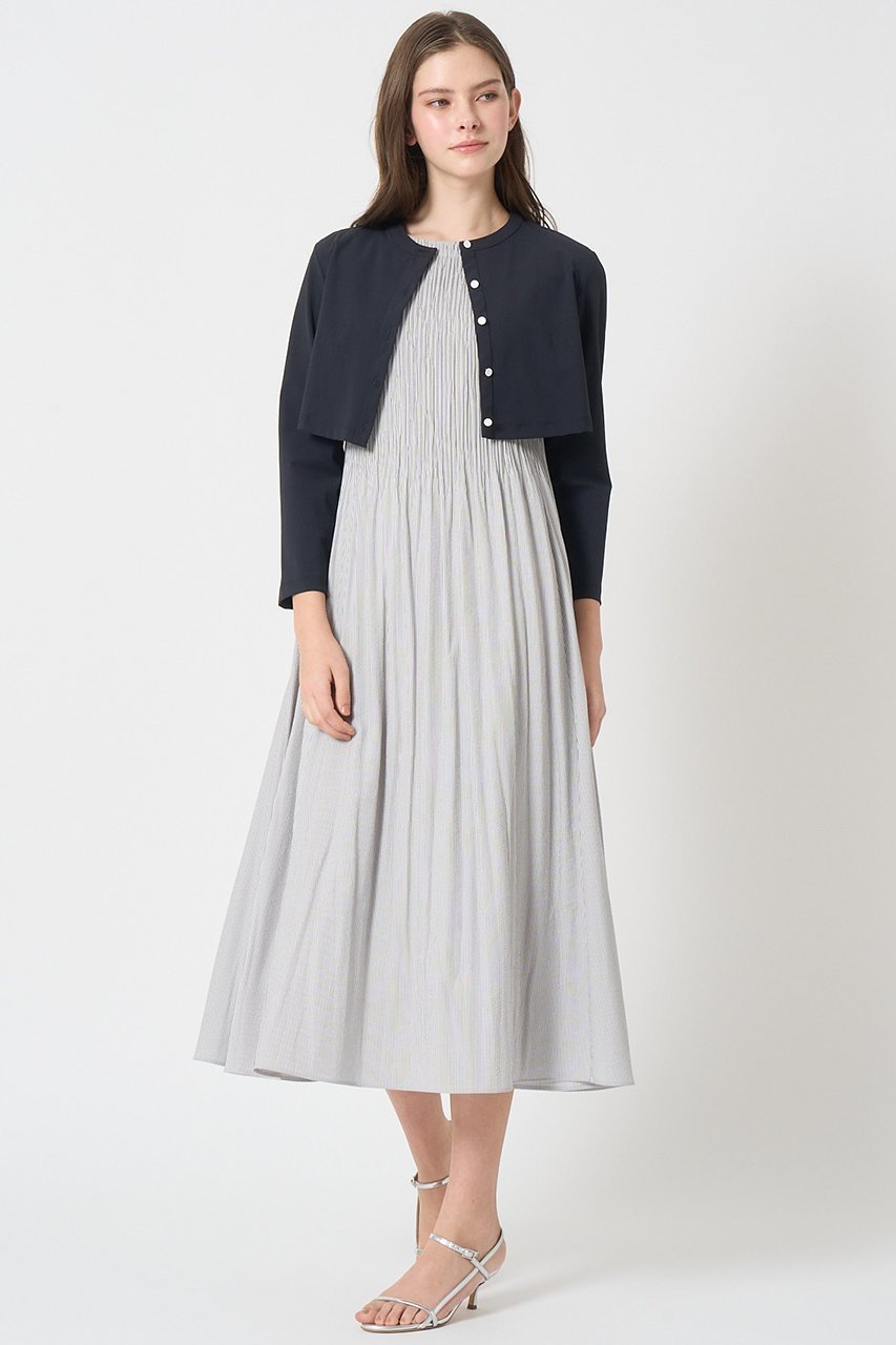 【アナイ/ANAYI】のナイロンジャージークロップド カーディガン 人気、トレンドファッション・服の通販 founy(ファニー) 　ファッション　Fashion　レディースファッション　Fashion for Women　トップス・カットソー　Cut & Sew Tops　カーディガン・羽織り　Layered Style Cardigans　シャツ・ブラウス・オフィスカジュアル　Elegant Blouses & Button-Ups　ロングTシャツ・Tシャツ　Longline T-Shirts & Tees　カットソー・ベーシックTシャツ　Cut-and-Sewn Tops / Stretch Tees & Basics　カーディガン　Cardigan, Knitwear　クロップド　Cropped, Short Length　ストレッチ　Stretch, Stretchy Fabric　リゾート　Resort, Vacation Style　夏　Summer　水着　Swimsuit, Swimwear　other-4|ID: prp329100004513469 ipo3291000000033706559