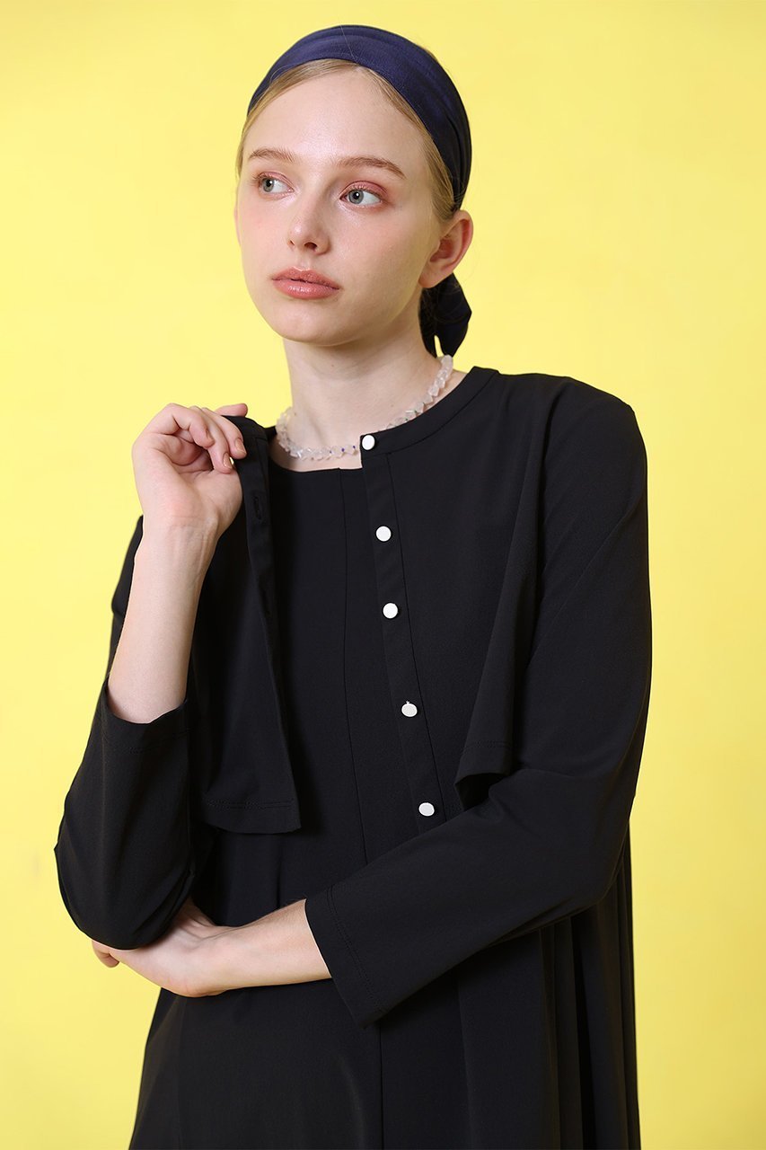 【アナイ/ANAYI】のナイロンジャージークロップド カーディガン 人気、トレンドファッション・服の通販 founy(ファニー) 　ファッション　Fashion　レディースファッション　Fashion for Women　トップス・カットソー　Cut & Sew Tops　カーディガン・羽織り　Layered Style Cardigans　シャツ・ブラウス・オフィスカジュアル　Elegant Blouses & Button-Ups　ロングTシャツ・Tシャツ　Longline T-Shirts & Tees　カットソー・ベーシックTシャツ　Cut-and-Sewn Tops / Stretch Tees & Basics　カーディガン　Cardigan, Knitwear　クロップド　Cropped, Short Length　ストレッチ　Stretch, Stretchy Fabric　リゾート　Resort, Vacation Style　夏　Summer　水着　Swimsuit, Swimwear　other-6|ID: prp329100004513469 ipo3291000000033706561