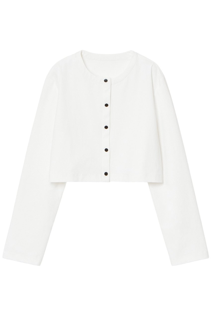 【アナイ/ANAYI】のナイロンジャージークロップド カーディガン インテリア・キッズ・メンズ・レディースファッション・服の通販 founy(ファニー) 　ファッション　Fashion　レディースファッション　Fashion for Women　トップス・カットソー　Cut & Sew Tops　カーディガン・羽織り　Layered Style Cardigans　シャツ・ブラウス・オフィスカジュアル　Elegant Blouses & Button-Ups　ロングTシャツ・Tシャツ　Longline T-Shirts & Tees　カットソー・ベーシックTシャツ　Cut-and-Sewn Tops / Stretch Tees & Basics　カーディガン　Cardigan, Knitwear　クロップド　Cropped, Short Length　ストレッチ　Stretch, Stretchy Fabric　リゾート　Resort, Vacation Style　夏　Summer　水着　Swimsuit, Swimwear　ホワイト|ID: prp329100004513469 ipo3291000000035847529