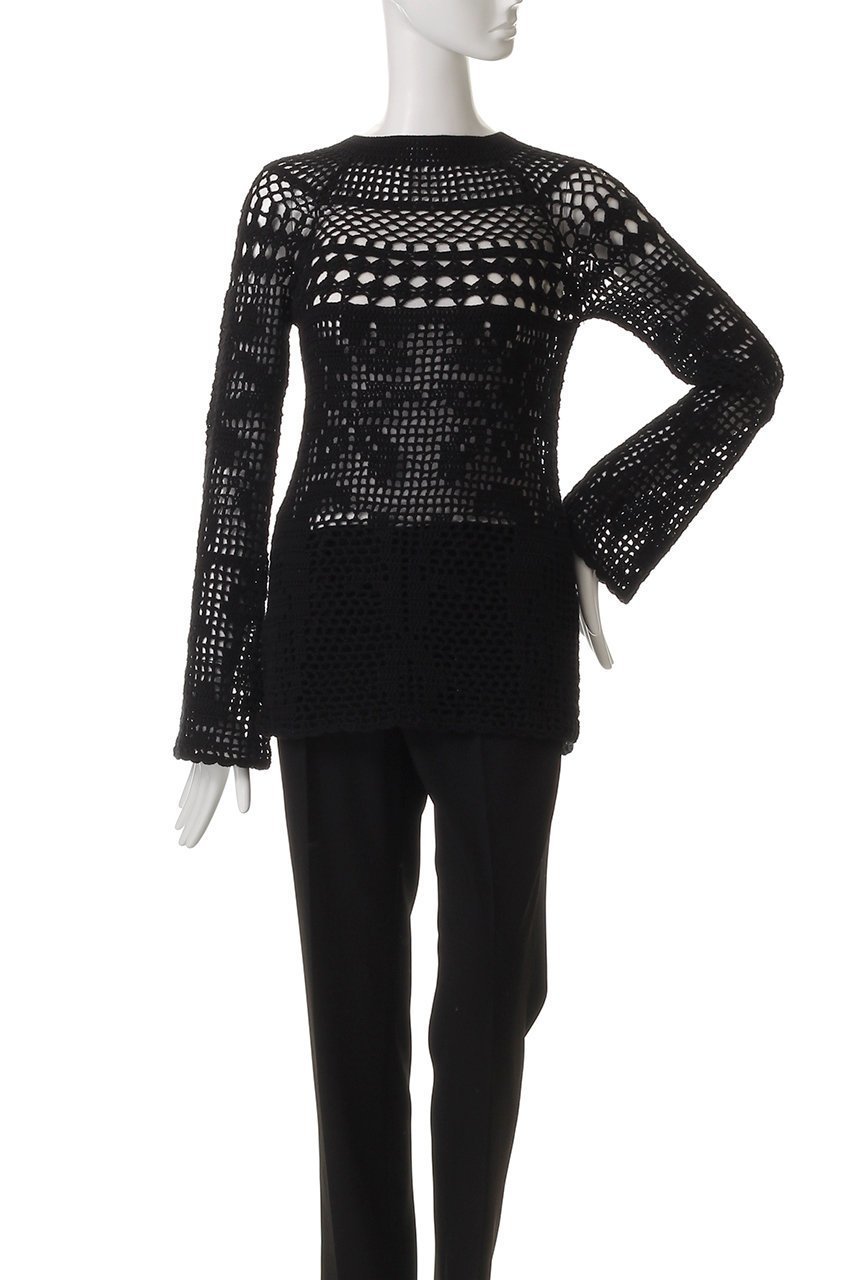 【クラネ/CLANE】のBACK OPEN CROCHET KNIT TOPS/ニット 人気、トレンドファッション・服の通販 founy(ファニー) 　ファッション　Fashion　レディースファッション　WOMEN　トップス・カットソー　Tops/Tshirt　ニット　Knit Tops　プルオーバー　Pullover　エレガント 上品　Elegant　キャミソール　Camisole　クロシェ　Crochet　サロペット　Overalls　シアー　Sheer　スリーブ　Sleeve　ロング　Long　夏　Summer　春　Spring　S/S・春夏　Ss・Spring/Summer　other-2|ID: prp329100004513472 ipo3291000000032296648