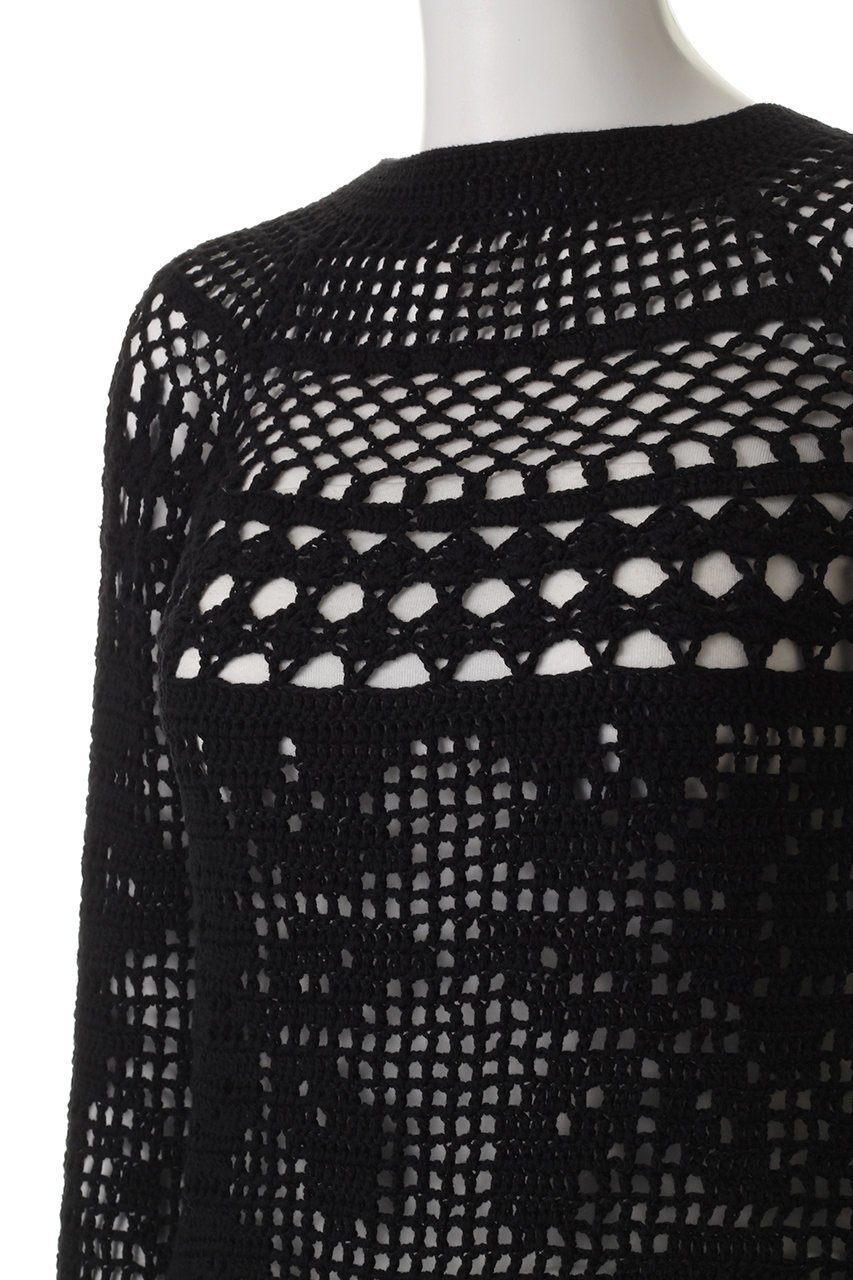 【クラネ/CLANE】のBACK OPEN CROCHET KNIT TOPS/ニット 人気、トレンドファッション・服の通販 founy(ファニー) 　ファッション　Fashion　レディースファッション　WOMEN　トップス・カットソー　Tops/Tshirt　ニット　Knit Tops　プルオーバー　Pullover　エレガント 上品　Elegant　キャミソール　Camisole　クロシェ　Crochet　サロペット　Overalls　シアー　Sheer　スリーブ　Sleeve　ロング　Long　夏　Summer　春　Spring　S/S・春夏　Ss・Spring/Summer　other-5|ID: prp329100004513472 ipo3291000000032296651