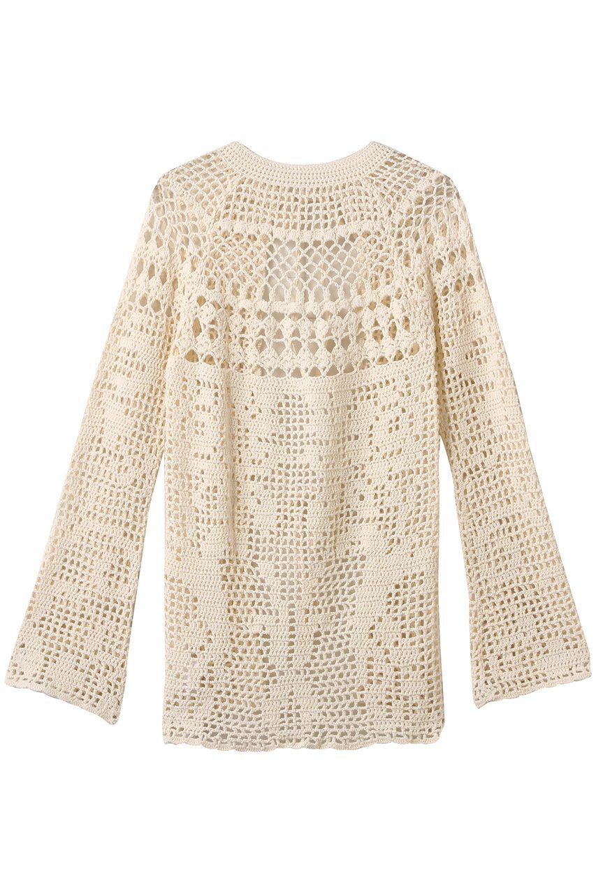 【クラネ/CLANE】のBACK OPEN CROCHET KNIT TOPS/ニット 人気、トレンドファッション・服の通販 founy(ファニー) 　ファッション　Fashion　レディースファッション　Fashion for Women　トップス・カットソー　Cut & Sew Tops　ニット　Knit Tops & Sweaters　カジュアルプルオーバー・ニットトップス　Pullovers & Knit Tops / Casual Pullovers　エレガント 上品　Elegant　キャミソール　Camisole, Spaghetti Strap Top　クロシェ　Crochet, Knitted Lace　サロペット　Overalls, Salopette　シアー　Sheer, See-Through　スリーブ　Sleeve, Long Sleeve / Short Sleeve　ロング　Long, Long-Length　夏　Summer　春　Spring　S/S・春夏　SS, Spring/Summer, Warm Season　 other-1|ID: prp329100004513472 ipo3291000000032918755