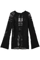 【クラネ/CLANE】のBACK OPEN CROCHET KNIT TOPS/ニット BLACK|ID:prp329100004513472