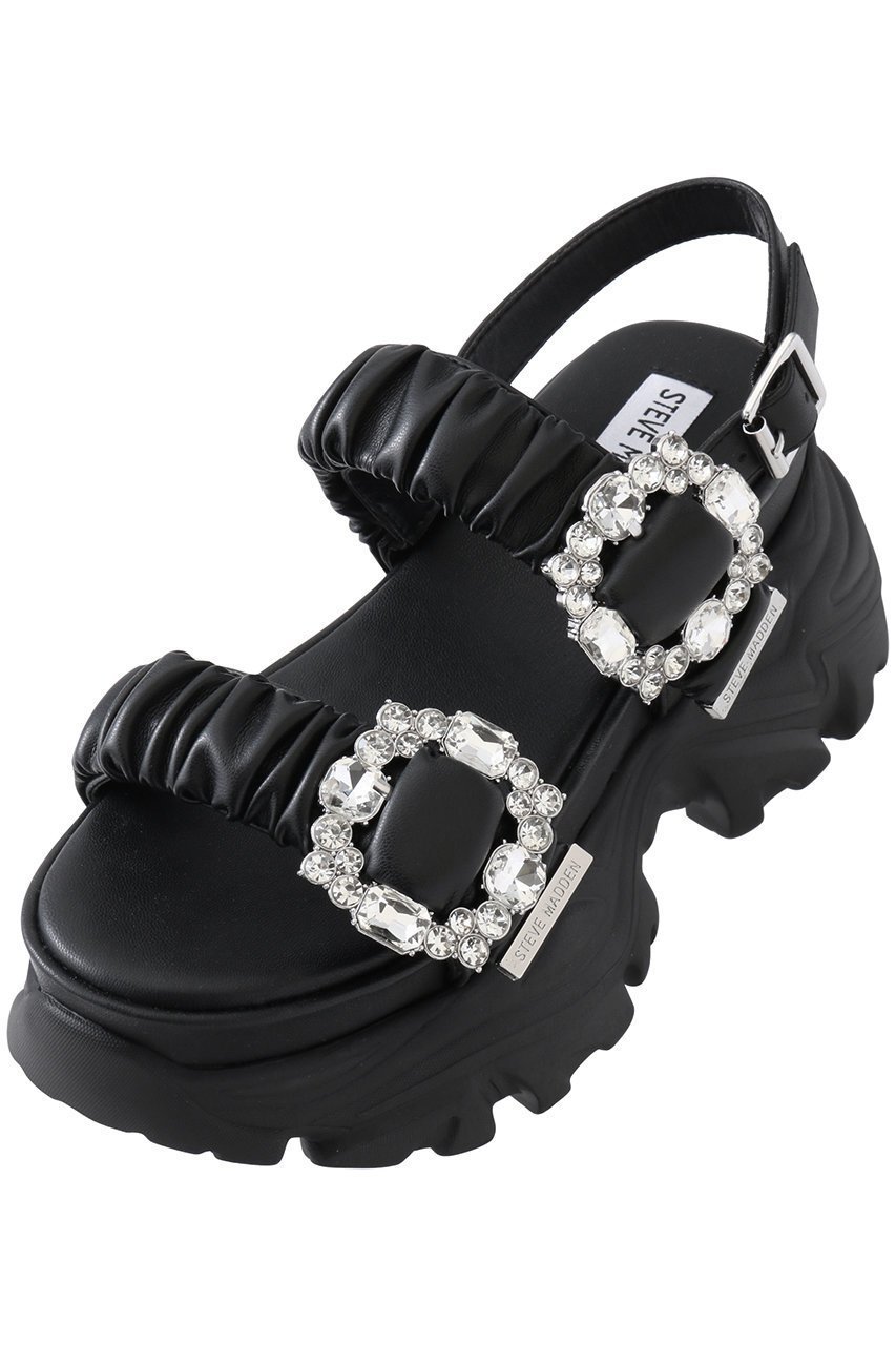 【スティーブマデン/STEVE MADDEN】のVOLTAIRE ビジューバックル厚底サンダル 人気、トレンドファッション・服の通販 founy(ファニー) 　ファッション　Fashion　レディースファッション　Fashion for Women　バッグ　Bags　ギャザー　Gathered, Ruffled　サンダル　Sandals, Summer Shoes　スタイリッシュ　Stylish, Fashionable　ソックス　Socks, Hosiery　ビジュー　Bijou, Jewel-like Accent　フェミニン　Feminine, Girly　リュクス　Luxury, Elegant, High-End, Chic　厚底　Platform Shoes　夏　Summer　春　Spring　S/S・春夏　SS, Spring/Summer, Warm Season　 other-1|ID: prp329100004513474 ipo3291000000036114838
