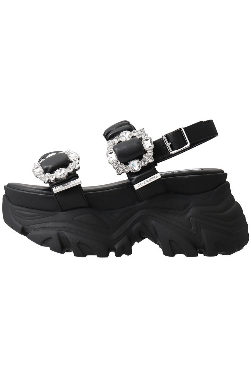 【スティーブマデン/STEVE MADDEN】のVOLTAIRE ビジューバックル厚底サンダル 人気、トレンドファッション・服の通販 founy(ファニー) 　ファッション　Fashion　レディースファッション　Fashion for Women　バッグ　Bags　ギャザー　Gathered, Ruffled　サンダル　Sandals, Summer Shoes　スタイリッシュ　Stylish, Fashionable　ソックス　Socks, Hosiery　ビジュー　Bijou, Jewel-like Accent　フェミニン　Feminine, Girly　リュクス　Luxury, Elegant, High-End, Chic　厚底　Platform Shoes　夏　Summer　春　Spring　S/S・春夏　SS, Spring/Summer, Warm Season　other-2|ID: prp329100004513474 ipo3291000000036114842