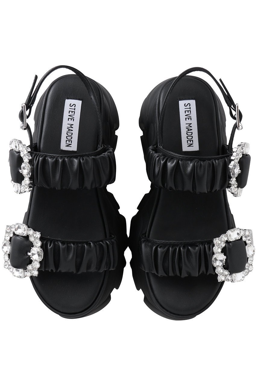 【スティーブマデン/STEVE MADDEN】のVOLTAIRE ビジューバックル厚底サンダル 人気、トレンドファッション・服の通販 founy(ファニー) 　ファッション　Fashion　レディースファッション　Fashion for Women　バッグ　Bags　ギャザー　Gathered, Ruffled　サンダル　Sandals, Summer Shoes　スタイリッシュ　Stylish, Fashionable　ソックス　Socks, Hosiery　ビジュー　Bijou, Jewel-like Accent　フェミニン　Feminine, Girly　リュクス　Luxury, Elegant, High-End, Chic　厚底　Platform Shoes　夏　Summer　春　Spring　S/S・春夏　SS, Spring/Summer, Warm Season　other-4|ID: prp329100004513474 ipo3291000000036114846