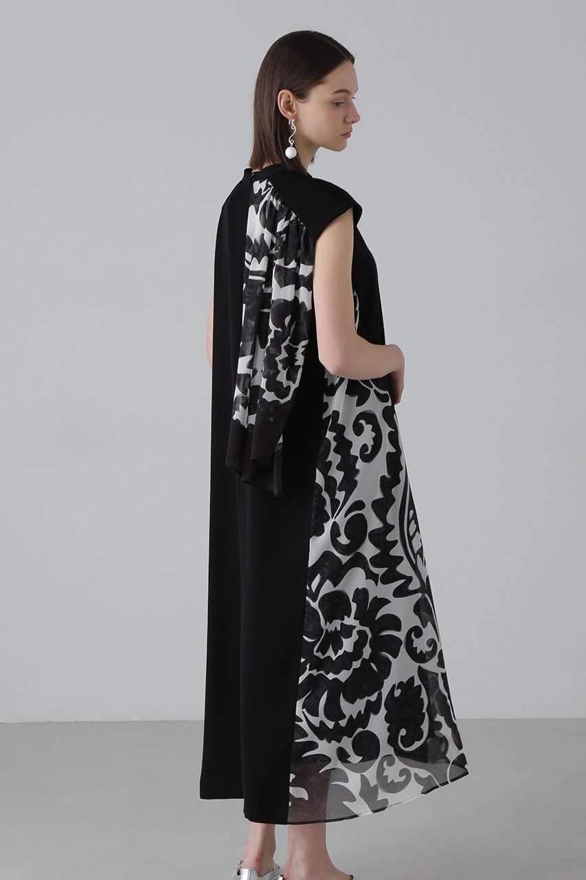 【アドーア/ADORE】のダマスクプリントワンピース 人気、トレンドファッション・服の通販 founy(ファニー) 　ファッション　Fashion　レディースファッション　Fashion for Women　ワンピース　Dresses　チュニック　Tunic Tops & Dresses　おすすめ　Recommended / Our Picks　オリエンタル　Oriental Pattern　サマー　Summer, Summer Style　シフォン　Chiffon, Lightweight Fabric　スカーフ　Scarf, Neckwear　チュニック　Tunic, Long Top　ドレス　Dress, One-Piece　プリント　Print, Printed Pattern　ロング　Long, Long-Length　再入荷　Restock / Back in Stock　other-4|ID: prp329100004513478 ipo3291000000034989020