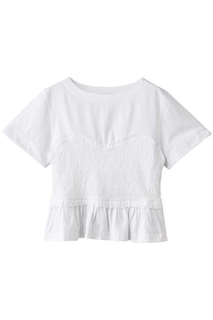 【マーレット/MERLETTE】のSHEL スモッキング刺しゅうドッキングカットソー インテリア・キッズ・メンズ・レディースファッション・服の通販 founy(ファニー) https://founy.com/ ファッション Fashion レディースファッション WOMEN トップス・カットソー Tops/Tshirt シャツ/ブラウス Shirts/Blouses ロング / Tシャツ T-Shirts カットソー Cut and Sewn カットソー Cut And Sew ショート Short スモッキング Smocking スリーブ Sleeve ドッキング Docking フォルム Form NEW・新作・新着・新入荷 New Arrivals |ID: prp329100004513481 ipo3291000000031887649