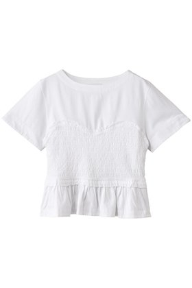 【マーレット/MERLETTE】 SHEL スモッキング刺しゅうドッキングカットソー人気、トレンドファッション・服の通販 founy(ファニー) ファッション Fashion レディースファッション Ladies' Fashion Online トップス・カットソー Tops/Tshirt シャツ/ブラウス Shirts/Blouses ロング / Tシャツ T-Shirts カットソー Cut and Sewn カットソー Cut And Sew ショート Short スモッキング Smocking スリーブ Sleeve ドッキング Docking フォルム Form 再入荷 Restock/Back In Stock/Re Arrival |ID:prp329100004513481