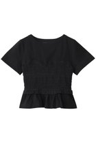 【マーレット/MERLETTE】のSHEL スモッキング刺しゅうドッキングカットソー ブラック|ID: prp329100004513481 ipo3291000000032648456
