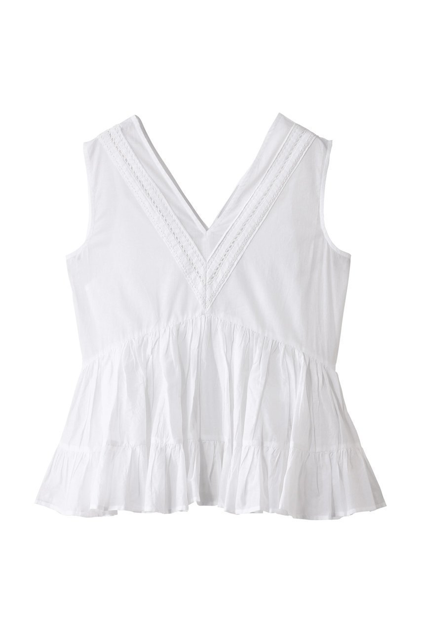 【マーレット/MERLETTE】のSENDA Vネックギャザーブラウス インテリア・キッズ・メンズ・レディースファッション・服の通販 founy(ファニー) 　ファッション　Fashion　レディースファッション　WOMEN　トップス・カットソー　Tops/Tshirt　キャミソール / ノースリーブ　No Sleeves　シャツ/ブラウス　Shirts/Blouses　Vネック　V-Neck　ギャザー　Gather　ノースリーブ　No Sleeve　フェミニン　Feminine　フォルム　Form　NEW・新作・新着・新入荷　New Arrivals　ホワイト|ID: prp329100004513483 ipo3291000000031887663