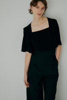 【ヒューエルミュージアム/hueLe Museum】の【hLM】スクエアネックブラウス 人気、トレンドファッション・服の通販 founy(ファニー) ファッション Fashion レディースファッション Fashion for Women トップス・カットソー Cut & Sew Tops シャツ・ブラウス・オフィスカジュアル Elegant Blouses & Button-Ups コンパクト Compact, Small Size ショート Short, Short Length スクエア Square, Square Shape スリーブ Sleeve, Long Sleeve / Short Sleeve バランス Balance, Style Balance パターン Pattern, Design Print フレア Flare, Flared |ID:prp329100004513487