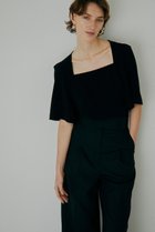 【ヒューエルミュージアム/hueLe Museum】の【hLM】スクエアネックブラウス ブラック|ID: prp329100004513487 ipo3291000000036222009