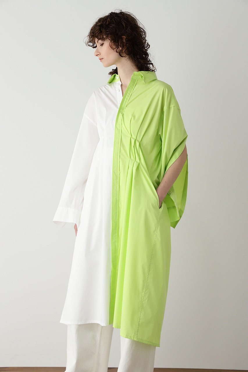 【ヒューエルミュージアム/hueLe Museum】の【STUMBLY】 Front Tuck Shirt Dress インテリア・キッズ・メンズ・レディースファッション・服の通販 founy(ファニー) 　ファッション　Fashion　レディースファッション　Fashion for Women　ワンピース　Dresses　フォーマル・パーティードレス・結婚式用ドレス　Elegant & Casual Dresses　チュニック　Tunic Tops & Dresses　チュニック　Tunic, Long Top　ドレス　Dress, One-Piece　ベーシック　Basic, Essential　ヨーク　Yoke, Yoke Design　ロング　Long, Long-Length　イエロー|ID: prp329100004513488 ipo3291000000032903317