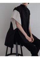 【ル フィル/LE PHIL】のポリエステルツイルバイカラーブラウス 人気、トレンドファッション・服の通販 founy(ファニー) ファッション Fashion レディースファッション WOMEN トップス・カットソー Tops/Tshirt シャツ/ブラウス Shirts/Blouses コンパクト Compact ショート Short スクエア Square スリーブ Sleeve ツイル Twill マニッシュ Mannish モダン Modern リラックス Relax |ID:prp329100004513492