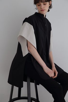 【ル フィル/LE PHIL】のポリエステルツイルバイカラーブラウス 人気、トレンドファッション・服の通販 founy(ファニー) ファッション Fashion レディースファッション Fashion for Women トップス・カットソー Cut & Sew Tops シャツ・ブラウス・オフィスカジュアル Elegant Blouses & Button-Ups コンパクト Compact, Small Size ショート Short, Short Length スクエア Square, Square Shape スリーブ Sleeve, Long Sleeve / Short Sleeve ツイル Twist, Twisted Detail マニッシュ Mannish, Boyish モダン Modern, Contemporary リラックス Relax, Relaxed Fit |ID:prp329100004513492