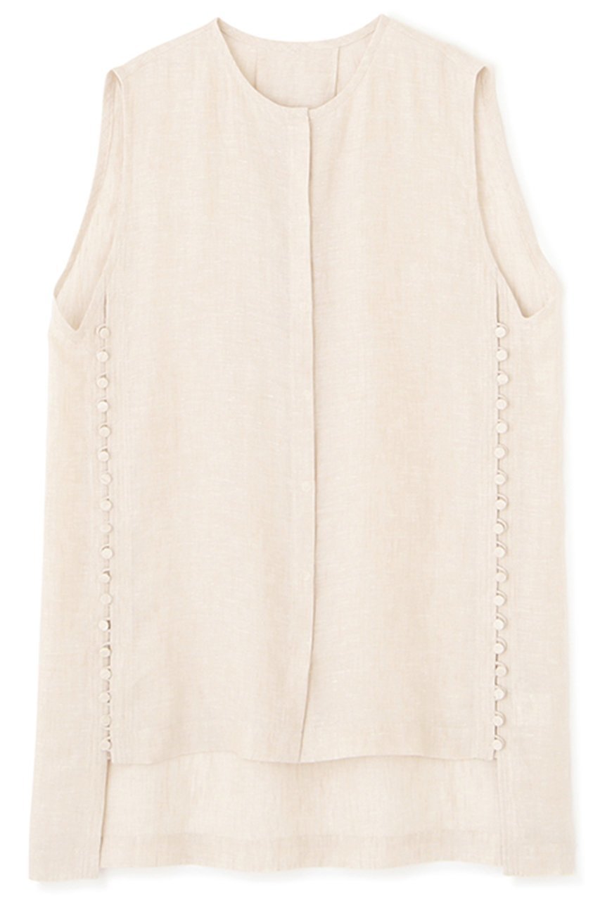 【エトレトウキョウ/ETRE TOKYO】のサイドボタンアップスリーブレストップス 人気、トレンドファッション・服の通販 founy(ファニー) 　ファッション　Fashion　レディースファッション　Fashion for Women　トップス・カットソー　Cut & Sew Tops　キャミソール&ノースリーブ　Camisoles & Sleeveless Tops　シャツ・ブラウス・オフィスカジュアル　Elegant Blouses & Button-Ups　コンパクト　Compact, Small Size　サマー　Summer, Summer Style　スリット　Slit, Slit Detail　ノースリーブ　Sleeveless, No-Sleeve　バランス　Balance, Style Balance　フェミニン　Feminine, Girly　フロント　Front, Front Design　エレガント 上品　Elegant　夏　Summer　other-7|ID: prp329100004513494 ipo3291000000032792495