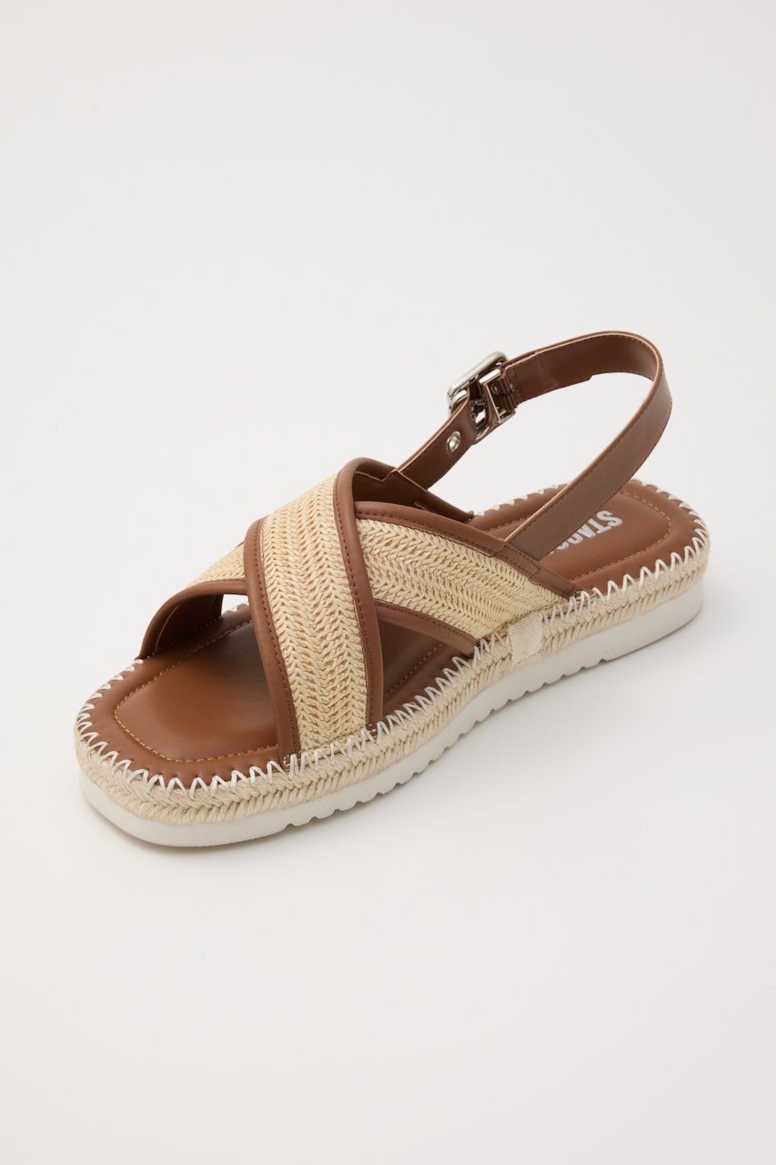 【スタッカート/STACCATO】のアランクロスプラットフォームサンダル 人気、トレンドファッション・服の通販 founy(ファニー) 　ファッション　Fashion　レディースファッション　WOMEN　クッション　Cushion　サンダル　Sandals　ジュート　Jute　リゾート　Resort　夏　Summer　手編み　Hand Knitting　NEW・新作・新着・新入荷　New Arrivals　軽量　Lightweight　other-8|ID: prp329100004513495 ipo3291000000031888071