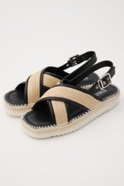 【スタッカート/STACCATO】のアランクロスプラットフォームサンダル 人気、トレンドファッション・服の通販 founy(ファニー) ファッション Fashion レディースファッション Ladies' Fashion Online クッション Cushion サンダル Sandals ジュート Jute リゾート Resort 再入荷 Restock/Back In Stock/Re Arrival 夏 Summer 手編み Hand Knitting 軽量 Lightweight thumbnail ブラック|ID: prp329100004513495 ipo3291000000032000551