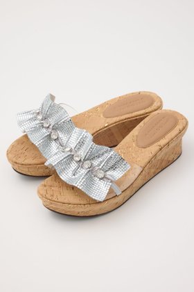【スタッカート/STACCATO】のラッフルストーンコルクプラットフォームサンダル 人気、トレンドファッション・服の通販 founy(ファニー) ファッション Fashion レディースファッション WOMEN エレガント 上品 Elegant コルク Cork サンダル Sandals ストーン Stone ビジュー Bijou 人気 Popularity 吸水 Water Absorption NEW・新作・新着・新入荷 New Arrivals 軽量 Lightweight |ID:prp329100004513497
