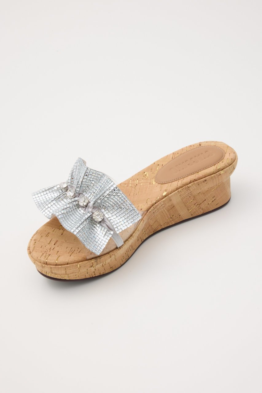 【スタッカート/STACCATO】のラッフルストーンコルクプラットフォームサンダル 人気、トレンドファッション・服の通販 founy(ファニー) 　ファッション　Fashion　レディースファッション　Fashion for Women　エレガント 上品　Elegant　コルク　Cork, Cork Material　サンダル　Sandals, Summer Shoes　ストーン　Stone, Gem-Like　ビジュー　Bijou, Jewel-like Accent　人気　Popular, Best Seller　吸水　Absorbent, Quick-Dry　軽量　Lightweight, Ultra Light　other-8|ID: prp329100004513497 ipo3291000000035353064