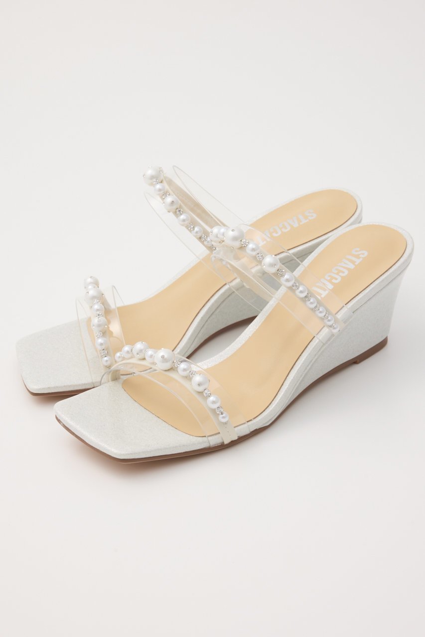 【スタッカート/STACCATO】のパールベルトヌーディーヒールサンダル インテリア・キッズ・メンズ・レディースファッション・服の通販 founy(ファニー) 　ファッション　Fashion　レディースファッション　Fashion for Women　ベルト&ウエストマーク　Belts & Waist Accessories　アクセサリー　Fashion Accessories　エレガント 上品　Elegant　グリッター　Glitter, Sparkle　サンダル　Sandals, Summer Shoes　シャイニー　Shiny, Glossy Finish　ストーン　Stone, Gem-Like　パール　Pearl, Pearl Accent　ホワイト|ID: prp329100004513498 ipo3291000000034939321
