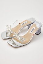 【スタッカート/STACCATO】のスィンリボンクリアヒールサンダル シルバー|ID:prp329100004513499