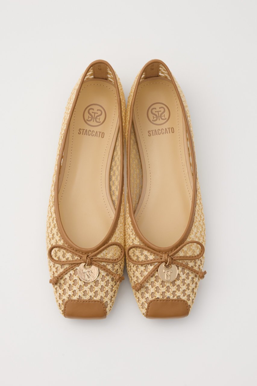 【スタッカート/STACCATO】のプレーリーライトフラット インテリア・キッズ・メンズ・レディースファッション・服の通販 founy(ファニー) 　ファッション　Fashion　レディースファッション　Fashion for Women　おすすめ　Recommended / Our Picks　コイン　Coin, Coin Design　シューズ　Shoes, Footwear　フラット　Flat, Flat Shoes　プレート　Plate, Dish　メッシュ　Mesh, Net Fabric　リボン　Ribbon, Bow　軽量　Lightweight, Ultra Light　エクリュ|ID: prp329100004513500 ipo3291000000034939493
