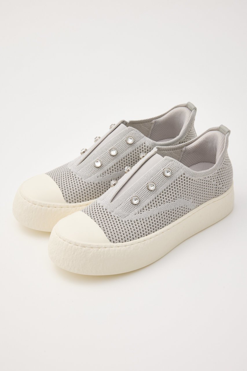 【スタッカート/STACCATO】のストーンハンディプラットフォームスリッポン インテリア・キッズ・メンズ・レディースファッション・服の通販 founy(ファニー) 　ファッション　Fashion　レディースファッション　Fashion for Women　エレガント 上品　Elegant　シューズ　Shoes, Footwear　ストーン　Stone, Gem-Like　フラット　Flat, Flat Shoes　厚底　Platform Shoes　グレー|ID: prp329100004513502 ipo3291000000034939396