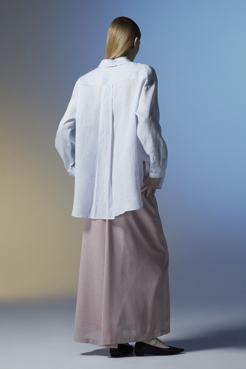 【ティーチ/TEECHI】のリボンリネンシャツ 人気、トレンドファッション・服の通販 founy(ファニー) 　ファッション　Fashion　レディースファッション　Fashion for Women　トップス・カットソー　Cut & Sew Tops　シャツ・ブラウス・オフィスカジュアル　Elegant Blouses & Button-Ups　スリーブ　Sleeve, Long Sleeve / Short Sleeve　メンズ　Men's, Menswear　モチーフ　Motif, Design Theme　リネン　Linen, Linen Fabric　ロング　Long, Long-Length　再入荷　Restock / Back in Stock　other-8|ID: prp329100004514963 ipo3291000000035450588