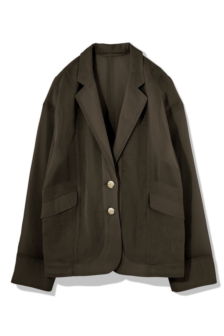 【ティーチ/TEECHI】のエアリーテーラードジャケット インテリア・キッズ・メンズ・レディースファッション・服の通販 founy(ファニー) ファッション Fashion レディースファッション Fashion for Women アウター Coat / Outerwear Collection レディースジャケット・軽アウター Jackets テーラードジャケット / 通勤・きれいめスタイル Tailored Jackets & Blazers エアリー Airy Texture シアー Sheer, See-Through ジャケット Jacket, Outerwear マニッシュ Mannish, Boyish リュクス Luxury, Elegant, High-End, Chic エレガント 上品 Elegant 夏 Summer ブラウン|ID: prp329100004514965 ipo3291000000035488105