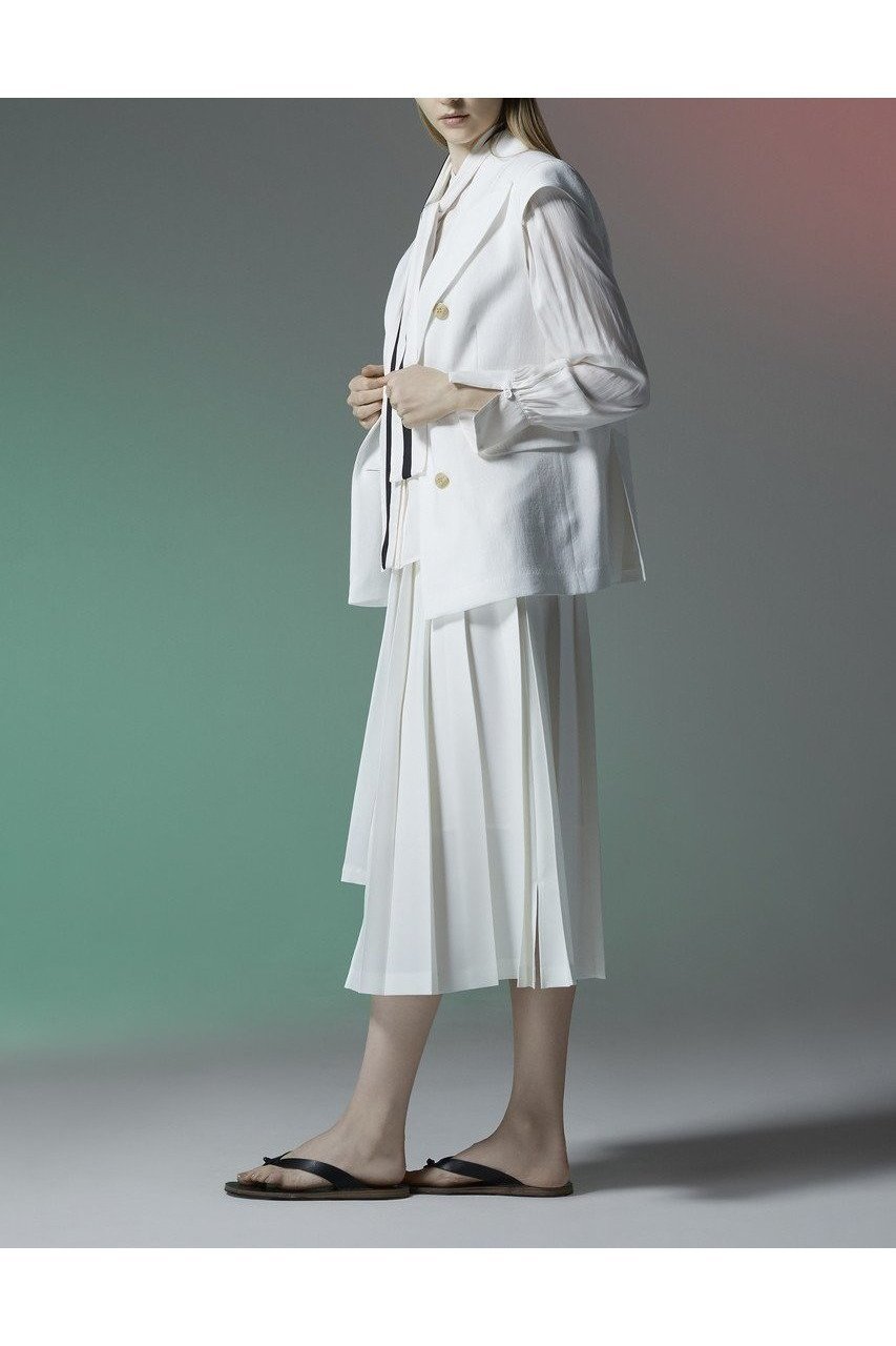 【ティーチ/TEECHI】のピークドラペルノースリーブJK 人気、トレンドファッション・服の通販 founy(ファニー) 　ファッション　Fashion　レディースファッション　WOMEN　アウター　Coat Outerwear　ジャケット　Jackets　シンプル　Simple　ジャケット　Jacket　スタイリッシュ　Stylish　ノースリーブ　No Sleeve　ベスト　Vest　夏　Summer　NEW・新作・新着・新入荷　New Arrivals　春　Spring　S/S・春夏　Ss・Spring/Summer　other-7|ID: prp329100004514966 ipo3291000000031900595