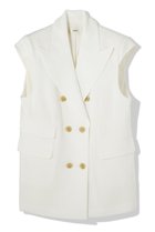 【ティーチ/TEECHI】のピークドラペルノースリーブJK ホワイト|ID: prp329100004514966 ipo3291000000035960419