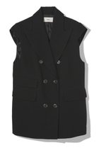 【ティーチ/TEECHI】のピークドラペルノースリーブJK ブラック|ID: prp329100004514966 ipo3291000000035960423