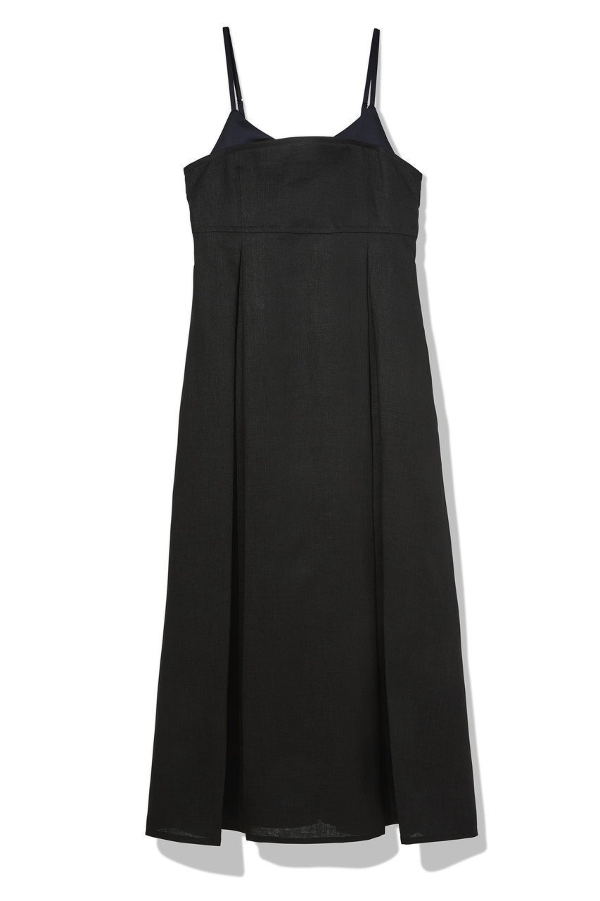 【ティーチ/TEECHI】のレイヤードライクリネンドレス インテリア・キッズ・メンズ・レディースファッション・服の通販 founy(ファニー) 　ファッション　Fashion　レディースファッション　WOMEN　ワンピース　Dress　ドレス　Party Dresses　チュニック　Tunic　キャミソール　Camisole　サンダル　Sandals　チュニック　Tunic　ドレス　Dress　マキシ　Maxi　リゾート　Resort　リネン　Linen　リボン　Ribbon　夏　Summer　NEW・新作・新着・新入荷　New Arrivals　ブラック|ID: prp329100004514970 ipo3291000000031900616