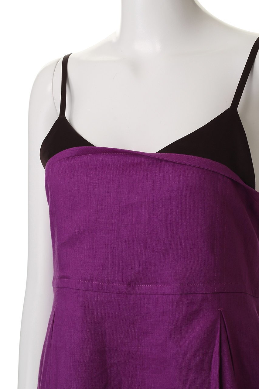 【ティーチ/TEECHI】のレイヤードライクリネンドレス 人気、トレンドファッション・服の通販 founy(ファニー) 　ファッション　Fashion　レディースファッション　Fashion for Women　ワンピース　Dresses　フォーマル・パーティードレス・結婚式用ドレス　Elegant & Casual Dresses　チュニック　Tunic Tops & Dresses　キャミソール　Camisole, Spaghetti Strap Top　サンダル　Sandals, Summer Shoes　チュニック　Tunic, Long Top　ドレス　Dress, One-Piece　マキシ　Maxi, Full Length　リゾート　Resort, Vacation Style　リネン　Linen, Linen Fabric　リボン　Ribbon, Bow　夏　Summer　other-5|ID: prp329100004514970 ipo3291000000035532564