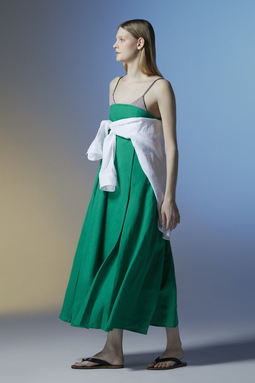 【ティーチ/TEECHI】のレイヤードライクリネンドレス 人気、トレンドファッション・服の通販 founy(ファニー) 　ファッション　Fashion　レディースファッション　Fashion for Women　ワンピース　Dresses　フォーマル・パーティードレス・結婚式用ドレス　Elegant & Casual Dresses　チュニック　Tunic Tops & Dresses　キャミソール　Camisole, Spaghetti Strap Top　サンダル　Sandals, Summer Shoes　チュニック　Tunic, Long Top　ドレス　Dress, One-Piece　マキシ　Maxi, Full Length　リゾート　Resort, Vacation Style　リネン　Linen, Linen Fabric　リボン　Ribbon, Bow　夏　Summer　other-7|ID: prp329100004514970 ipo3291000000035532567