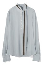 【ティーチ/TEECHI】のバイカラーリボンブラウス ブルー|ID: prp329100004514973 ipo3291000000035366433