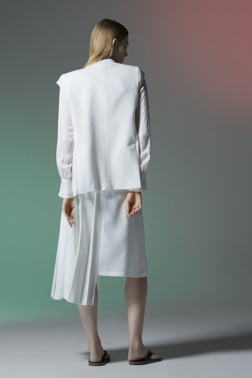 【ティーチ/TEECHI】のバイカラーリボンブラウス 人気、トレンドファッション・服の通販 founy(ファニー) 　ファッション　Fashion　レディースファッション　Fashion for Women　トップス・カットソー　Cut & Sew Tops　シャツ・ブラウス・オフィスカジュアル　Elegant Blouses & Button-Ups　カフス　Cuff Design　ギャザー　Gathered, Ruffled　スリーブ　Sleeve, Long Sleeve / Short Sleeve　ファブリック　Fabric, Textile　フロント　Front, Front Design　リボン　Ribbon, Bow　ロング　Long, Long-Length　エレガント 上品　Elegant　再入荷　Restock / Back in Stock　other-8|ID: prp329100004514973 ipo3291000000035432001