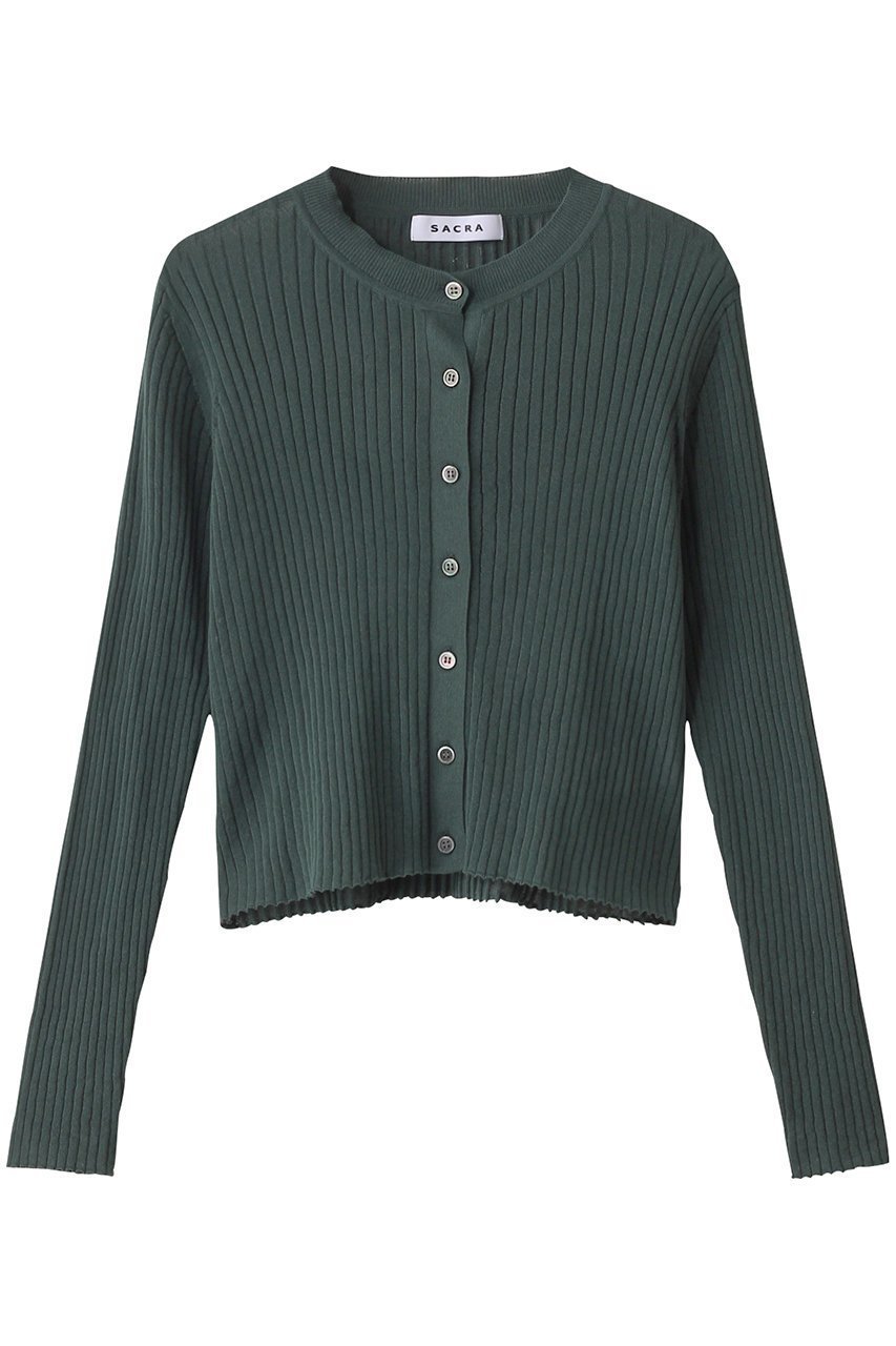 【サクラ/SACRA】のコットンナイロンファインツイストリブカーディガン インテリア・キッズ・メンズ・レディースファッション・服の通販 founy(ファニー) 　ファッション　Fashion　レディースファッション　WOMEN　トップス・カットソー　Tops/Tshirt　ニット　Knit Tops　カーディガン　Cardigans　イタリア　Italy　インナー　Inner　カーディガン　Cardigan　コンパクト　Compact　シアー　Sheer　スリーブ　Sleeve　リラックス　Relax　ロング　Long　夏　Summer　NEW・新作・新着・新入荷　New Arrivals　春　Spring　S/S・春夏　Ss・Spring/Summer　グリーン|ID: prp329100004514985 ipo3291000000031900728