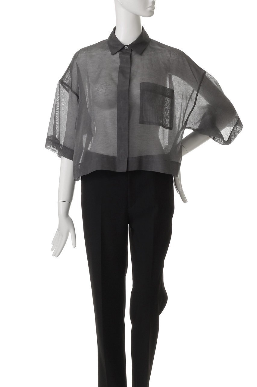 【サクラ/SACRA】のプレミアムシルクコットンショートシャツ 人気、トレンドファッション・服の通販 founy(ファニー) 　ファッション　Fashion　レディースファッション　WOMEN　トップス・カットソー　Tops/Tshirt　シャツ/ブラウス　Shirts/Blouses　イタリア　Italy　シアー　Sheer　ショート　Short　シルク　Silk　スリーブ　Sleeve　ハーフ　Half　バランス　Balance　エレガント 上品　Elegant　NEW・新作・新着・新入荷　New Arrivals　other-2|ID: prp329100004514990 ipo3291000000031900774