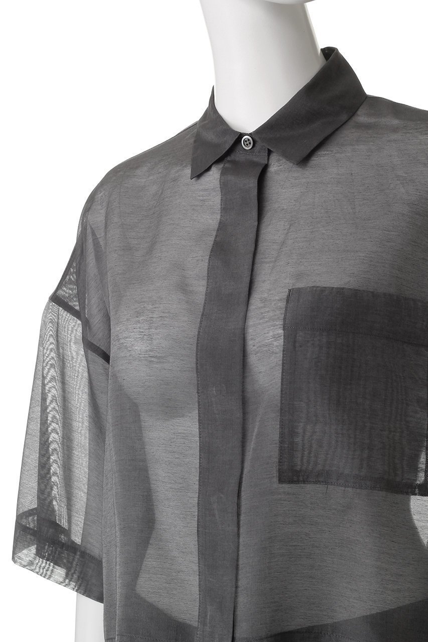 【サクラ/SACRA】のプレミアムシルクコットンショートシャツ 人気、トレンドファッション・服の通販 founy(ファニー) 　ファッション　Fashion　レディースファッション　WOMEN　トップス・カットソー　Tops/Tshirt　シャツ/ブラウス　Shirts/Blouses　イタリア　Italy　シアー　Sheer　ショート　Short　シルク　Silk　スリーブ　Sleeve　ハーフ　Half　バランス　Balance　エレガント 上品　Elegant　NEW・新作・新着・新入荷　New Arrivals　other-5|ID: prp329100004514990 ipo3291000000031900777