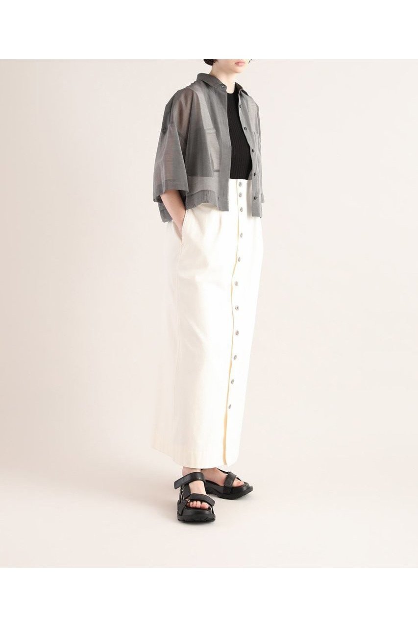 【サクラ/SACRA】のプレミアムシルクコットンショートシャツ 人気、トレンドファッション・服の通販 founy(ファニー) 　ファッション　Fashion　レディースファッション　WOMEN　トップス・カットソー　Tops/Tshirt　シャツ/ブラウス　Shirts/Blouses　イタリア　Italy　シアー　Sheer　ショート　Short　シルク　Silk　スリーブ　Sleeve　ハーフ　Half　バランス　Balance　エレガント 上品　Elegant　NEW・新作・新着・新入荷　New Arrivals　other-7|ID: prp329100004514990 ipo3291000000031900779