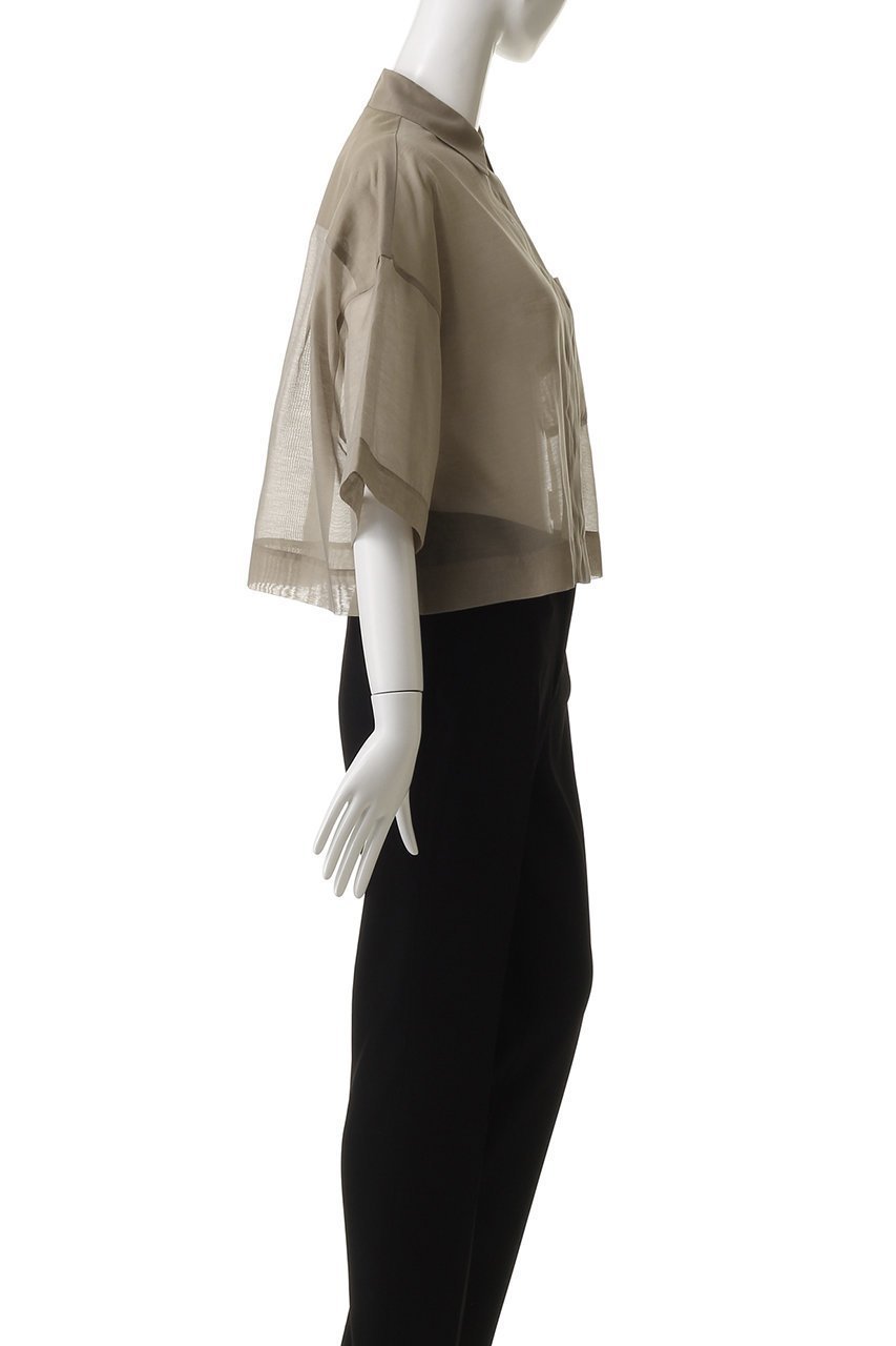 【サクラ/SACRA】のプレミアムシルクコットンショートシャツ 人気、トレンドファッション・服の通販 founy(ファニー) 　ファッション　Fashion　レディースファッション　Fashion for Women　トップス・カットソー　Cut & Sew Tops　シャツ・ブラウス・オフィスカジュアル　Elegant Blouses & Button-Ups　イタリア　Italy　シアー　Sheer, See-Through　ショート　Short, Short Length　シルク　Silk, 100% Silk　スリーブ　Sleeve, Long Sleeve / Short Sleeve　ハーフ　Half, Half-Length　バランス　Balance, Style Balance　エレガント 上品　Elegant　other-3|ID: prp329100004514990 ipo3291000000032695089